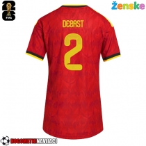 Ženske Nogometnih dresov Belgija Zeno Debast #2 Domači SP 2026 Kratki rokavi